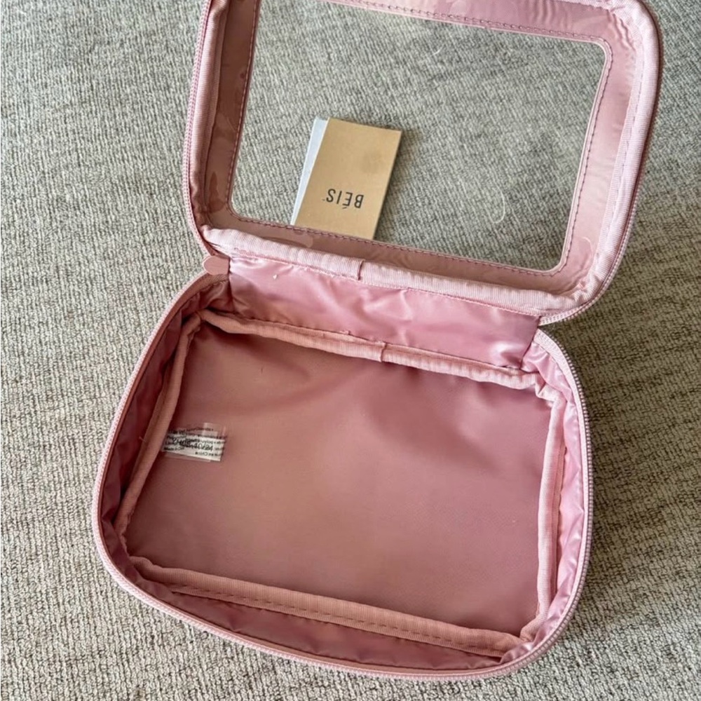 BEIS Blush Pink Transparent Cosmetic Bag - Picture 5 of 5